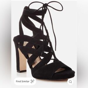 Lace up Suede Via Spiga Sandal 9.5 style V-Collette. Never worn